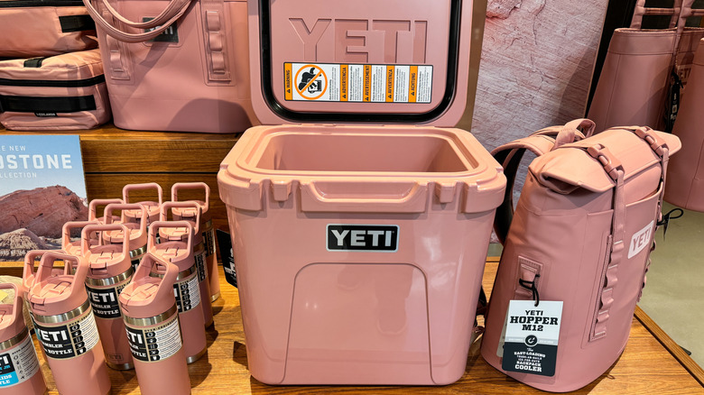 Assorted pink Yeti products