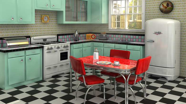 retro kitchen from 1950s