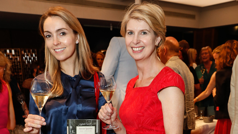 Helena Nicklin and friend at wine expo
