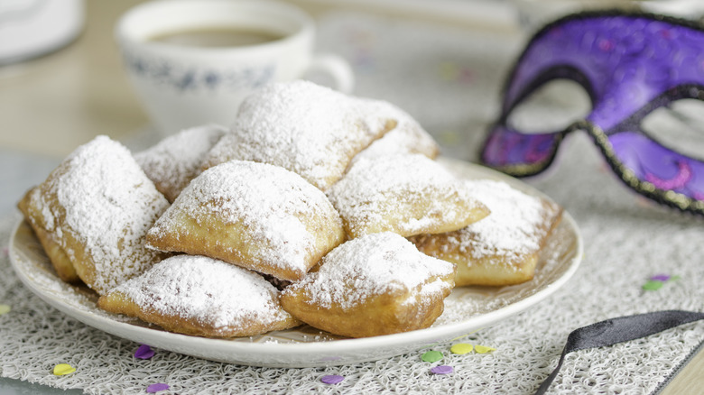 Beignets on a plate