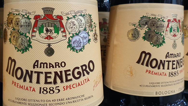 close up amaro montenegro bottles