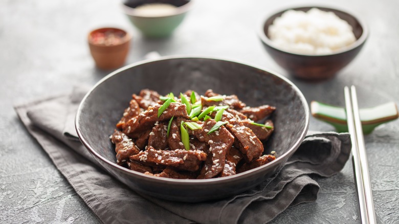 Beef bulgogi in bowl