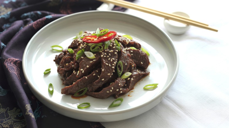 Beef bulgogi in bowl