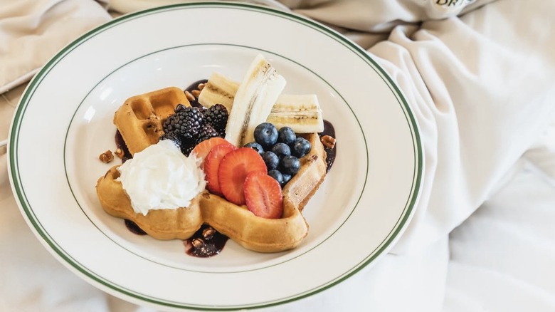 Texas shaped waffle from The Driskill 1886
