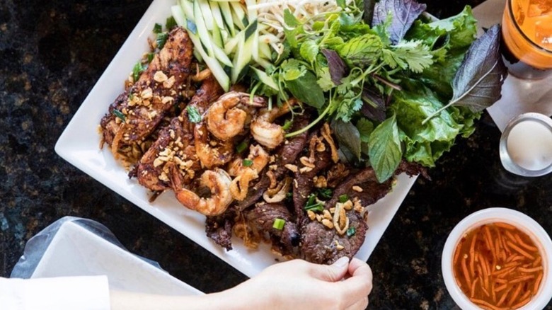 A late-night crowd at the tiki-influenced bar at Mai's Restaurant in Houston