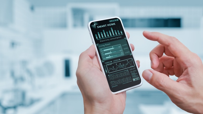 Controlling smart home options from a phone