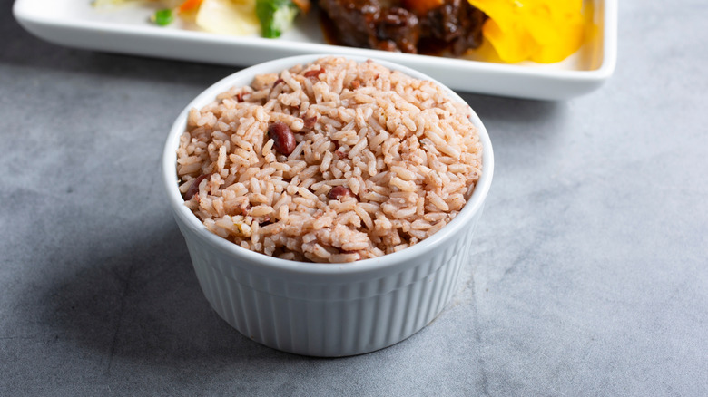bowl of Jamaican rice and peas