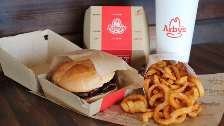 Arby's meal with curly fries