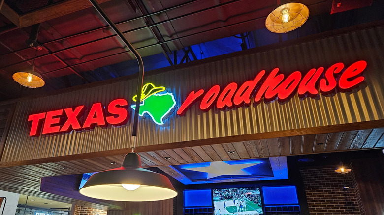 Interior sign of a Texas Roadhouse