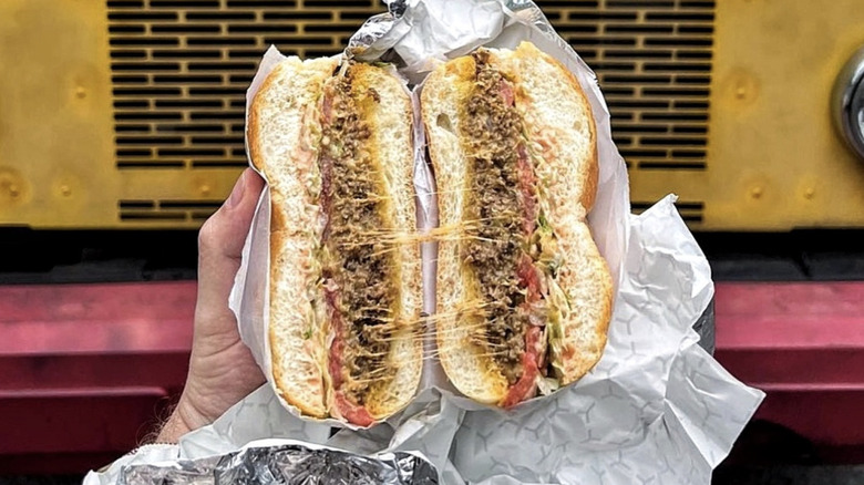 Chopped cheese sandwich from Bodega Truck