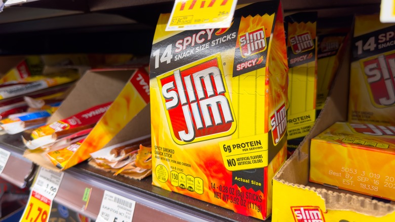 Slim Jim on store shelf
