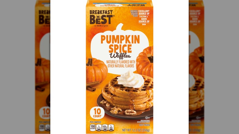 A box of pumpkin spice waffles
