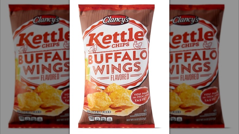 A bag of buffalo wings flavored potato chips