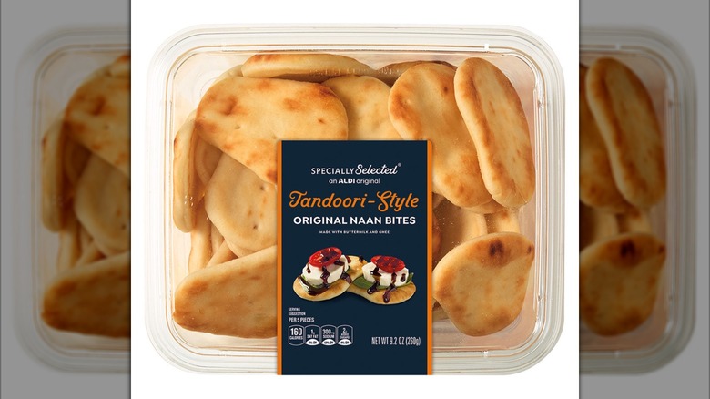 Specially Selected Tandoori-Style Original Naan Bites in its clear packaging