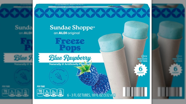 A box of Sundae Shopper Freeze Pops