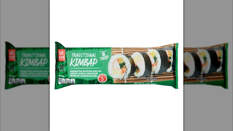Package of Fusia Asian Inspirations Traditional Kimbap against a white background