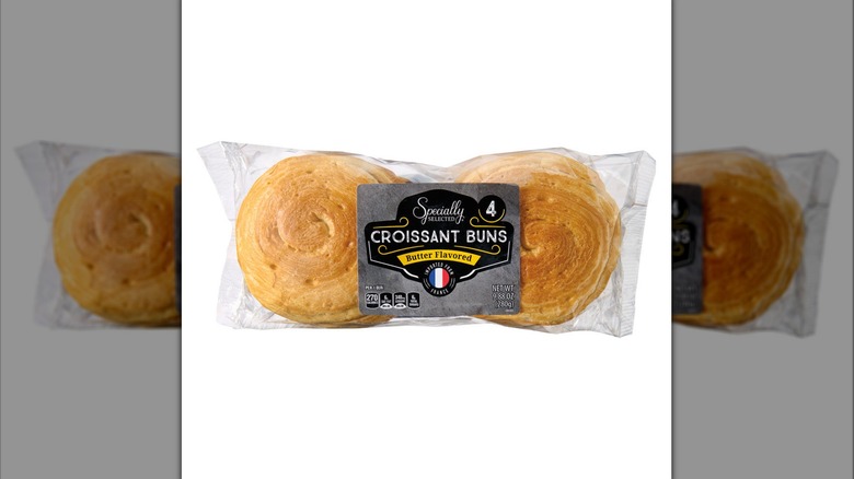 Box of Specialty Selected Croissant Buns against a white background
