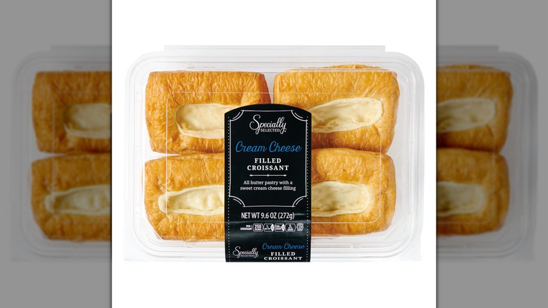 Package of Specially Selected Cream Cheese Filled Croissants against a white background