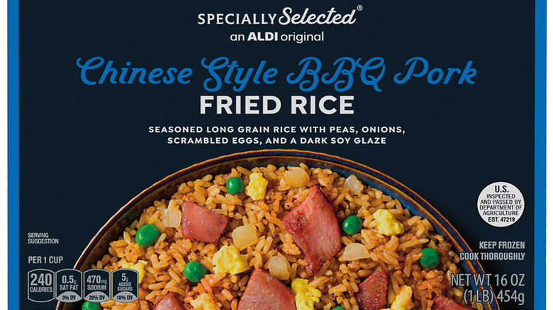 A box of Specially Selected Chinese Style BBQ Pork Fried Rice