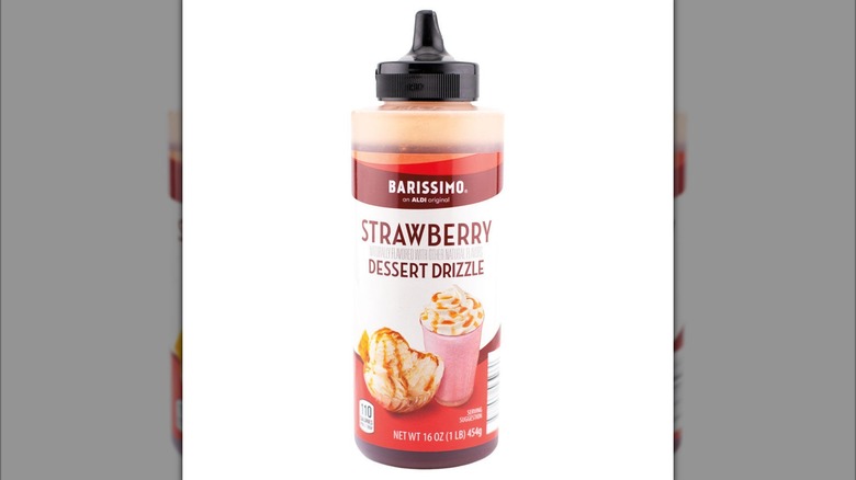 A Barissimo Strawberry Dessert Drizzle squeeze bottle