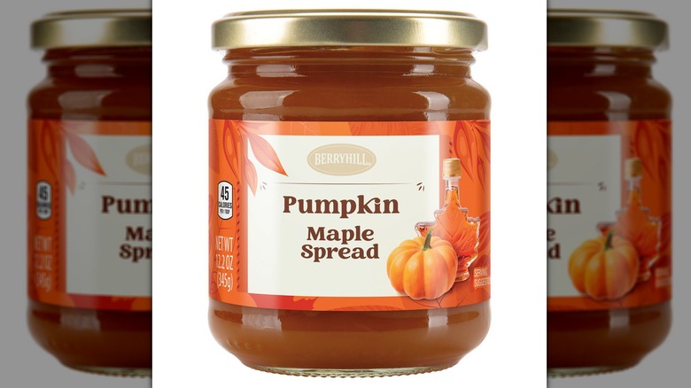 A jar of Berryhill Pumpkin Maple Spread