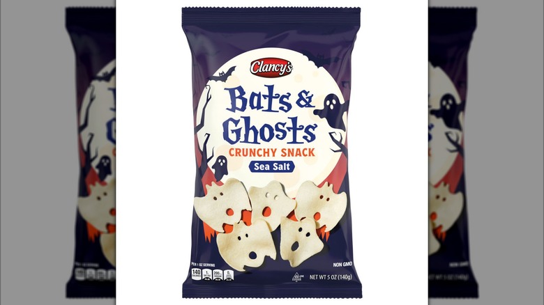 A bag of Clancy's Bats & Ghosts Crunchy Snack