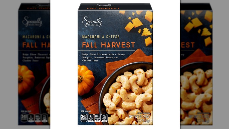 A box of Fall Harvest Mac & Cheese