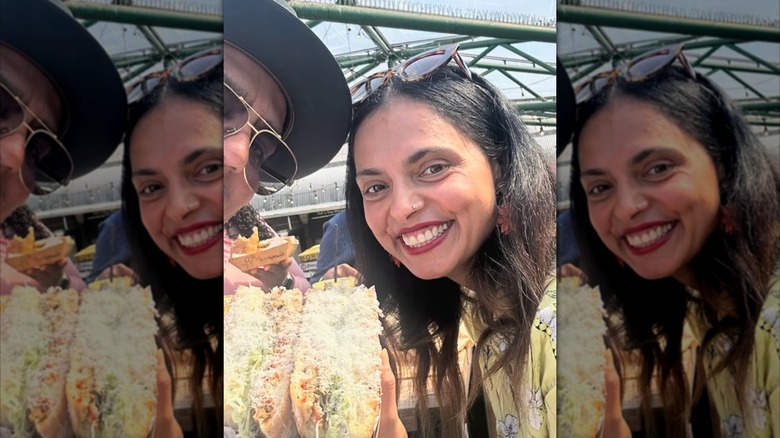 Maneet Chauhan enjoying food at Borough Market