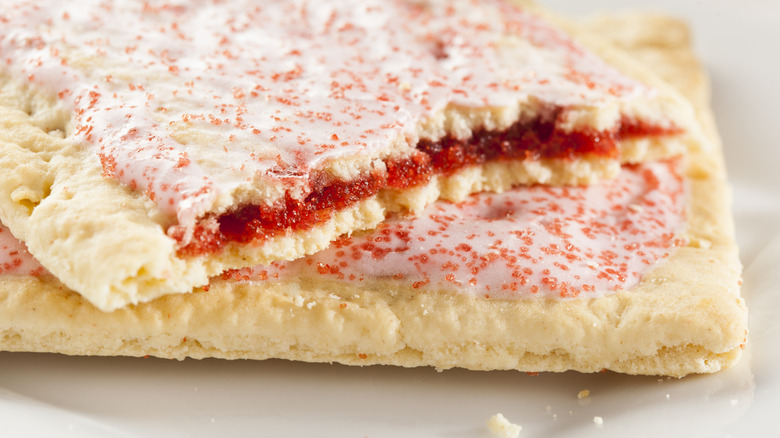 A close up of a cherry Pop-Tart