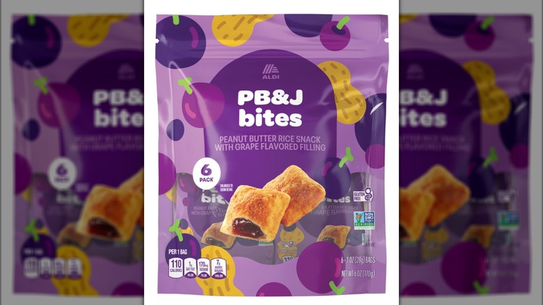 bag of Aldi PB&J Bites snacks