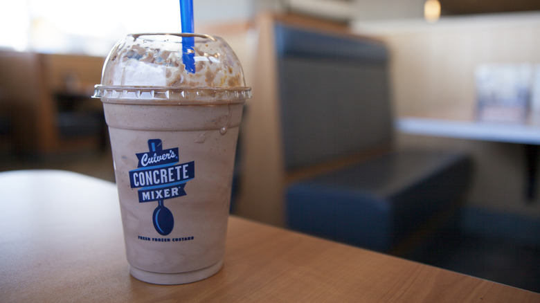 Culver's concrete mixer on a table