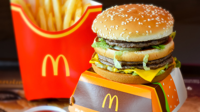 McDonald's burger and fries.