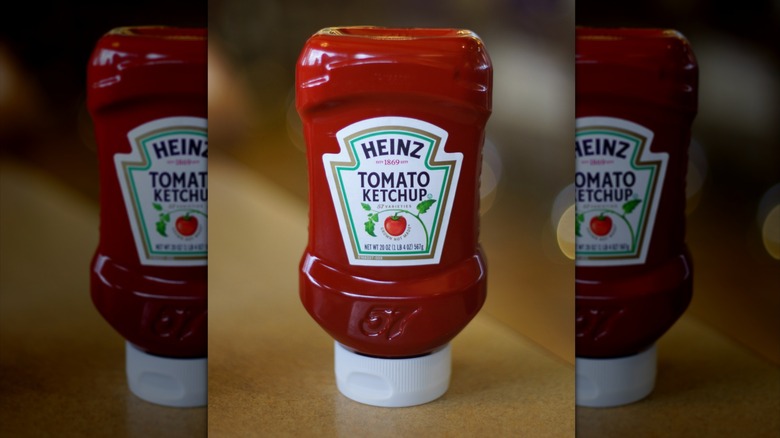 Bottle of Heinz ketchup