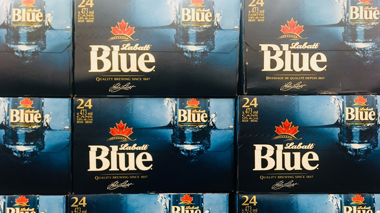 Multiple cases of Labatt Blue beer