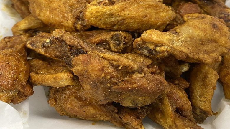 close up of chicken wings