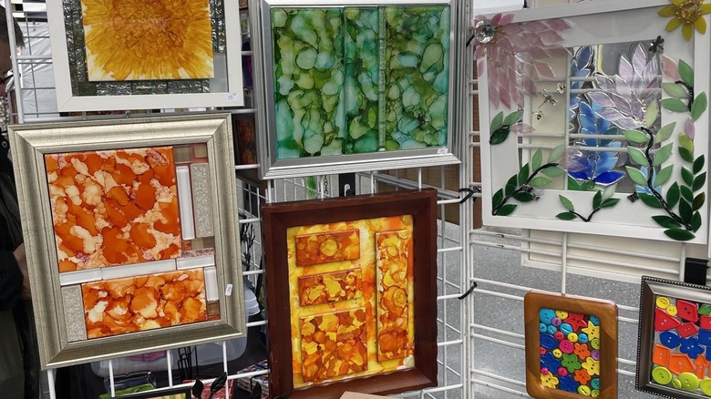 Artworks for sale at the Tanana Valley Farmers Market in Fairbanks