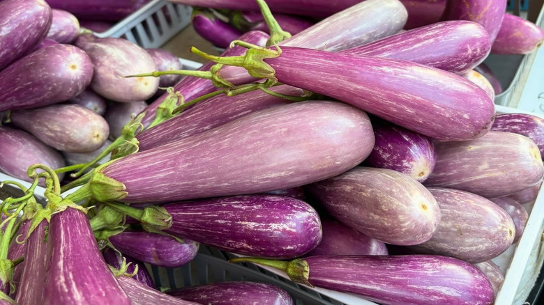 Eggplants for sale at the Downtown Farmers' Market in Des Moines