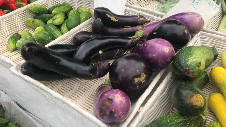 Fresh produce for sale at the Athens Farmers Market