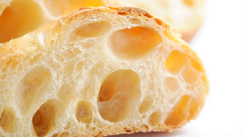 close-up of pan de cristal bread