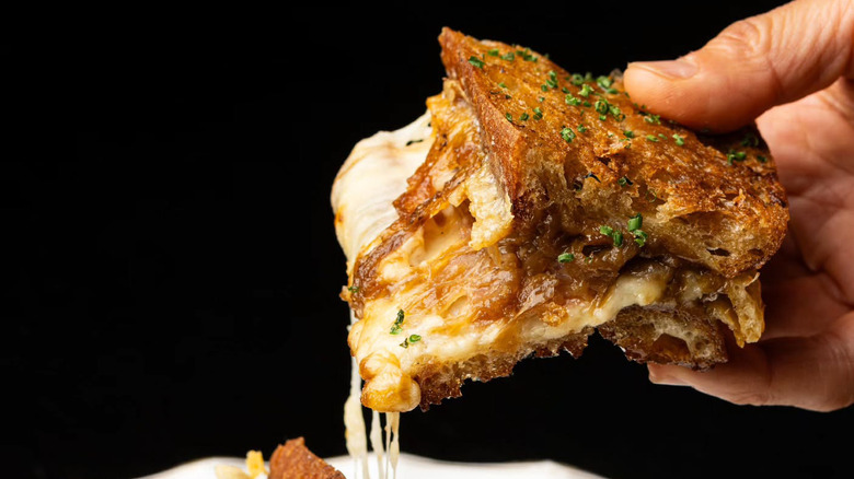 Croque Matthieu grilled cheese sandwich