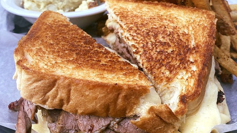 Brisket Grilled Cheese sandwich