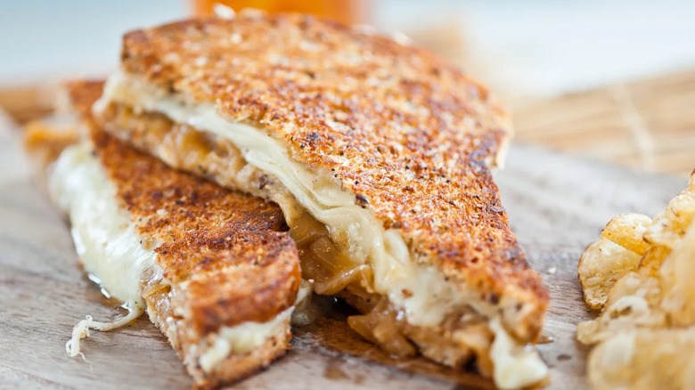 Gruyere grilled cheese sandwich