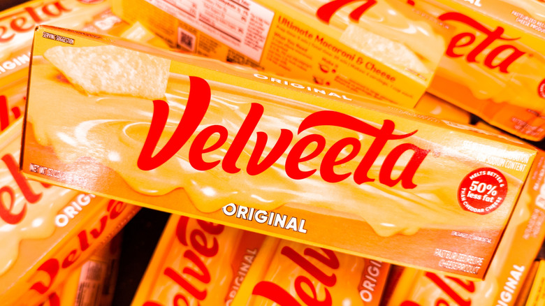 Packages of Velveeta cheese