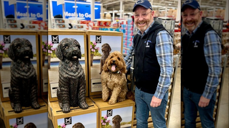 Sam's Club associate with dog