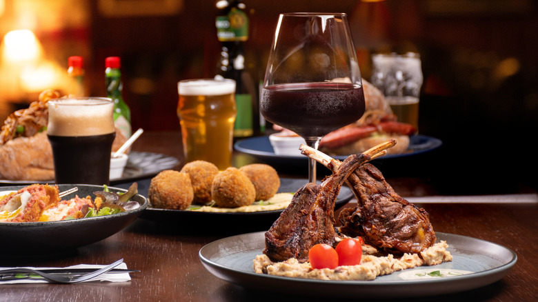 Wine with roast lamb