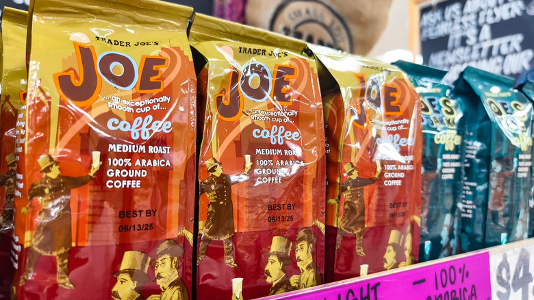 Trader Joe's coffee on shelf