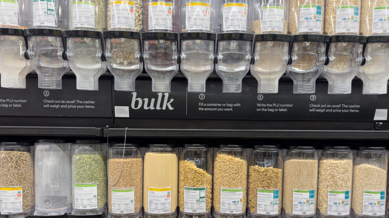 Bulk bins at Whole Foods