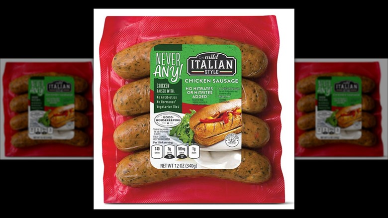 Never Any! mild Italian chicken sausage in package