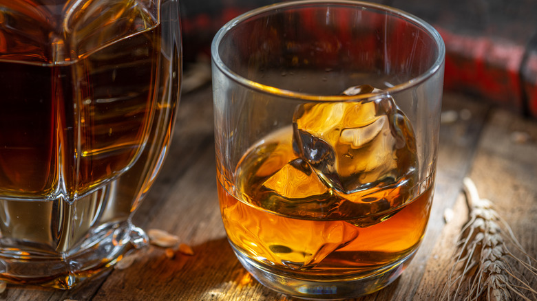 Glass of bourbon