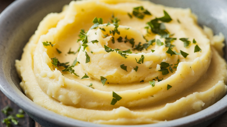 Smooth, creamy potatoes, mashed with buttermilk
